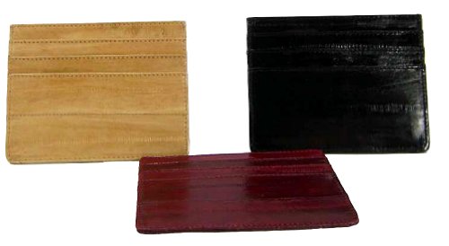 100% Genuine Eel Skin Thin Credit Card Case style - e170