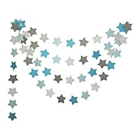 Orange Dolly Twinkle Twinkle Little Star Baby Shower Party Supplies-Baby Blue and Brown Baby Shower Hanging Wall Decorations-3in High 20 ft Double Sided Birthday Party Gender Reveal Garland Banner