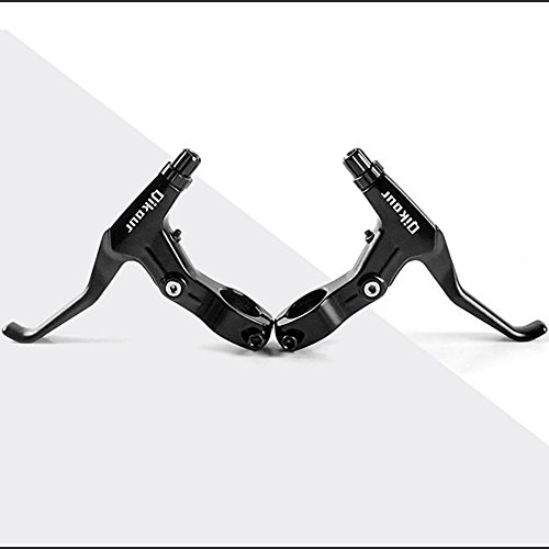TOPBRY Bicycle Brake Lever,1 Pair Universal Full Aluminum Alloy Bicycle Brake Handle 2.2cm Diameter for mountain bike, road bike, folding bike, MTB (Black, 2.5-finger)