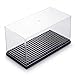 Acrylic Display Case/Box 2 Steps Perspex Dust Proof Show for Toys,Collector Stackable Clear Storage Display Case,Size 8.0 X 4.2 X 4.0 inchs (Black)