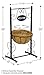 Sorbus Welcome Planter Basket Stand with Coco Liner, Stylish Flower, Plant, and Outdoor Décor for Home, Garden, Patio, Deck, Black Metal