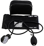 LotFancy Manual Aneroid Sphygmomanometer (Blood Pressure Gauge) with Zipper Case, FDA Approved (Adult Cuff M 10-15.9 inch)