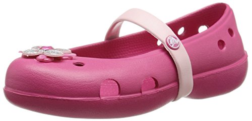 crocs Keeley Springtime PS Mary Jane Flat (Toddler/Little Kid), Raspberry/Petal Pink, 8 M US Toddler