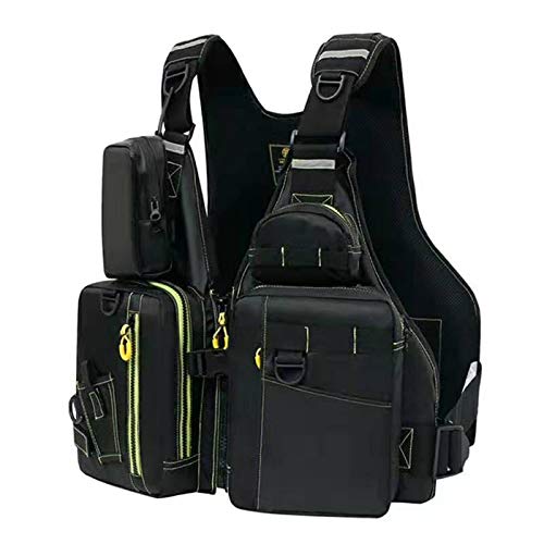 Hph Gilets De Sauvetage Pour Adultes,gilet De Sauvetage Flottant Pour Kayak Gilet De Sauvetage Avec Bandes Réfléchissantes Maillot De Bain De Sécurité Multi-poches Ajustable Pêche Plongée,jaune