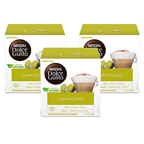NESCAFÉ Dolce Gusto Coffee Capsules Cappuccino, 16 Count ( Pack Of 3 )  (Color: Basic Pack, Tamaño: 16 Count (Pack of 3)) | Guatemala Digital -  guatemaladigital.com