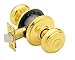 Schlage F10 GEO 605 Georgian Door Knob, Hall & Closet Passage Lock, Bright Brass