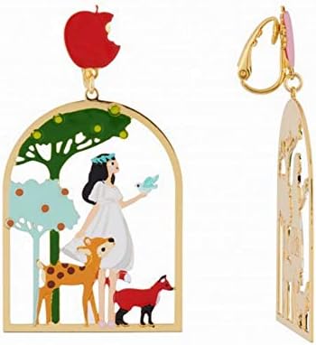 CEFULTY Earring for Women Cartoon Design Gold Plated Dangle Jewelry for Ladies Girls (Size : Ear Clip)
