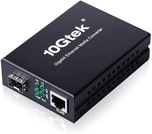 ipolex 1.25G Gigabit Ethernet SFP to RJ45 Fiber Media Converter, 10/100/1000M RJ45 to 1000M SFP Slot, Fiber to Ethernet Converter, Supports 1000BASE-SX/LX SFP LC Transceiver Module. 1-Pack.
