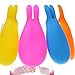 Cosmos Pack of 4 Assorted Colors Rabbit Shape Silicone Tea Bag Holder Clip for Cup Mug