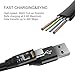 XGUO USB C Cable, Type-C to USB (0.75ft/23cm) Sync Charge Cable