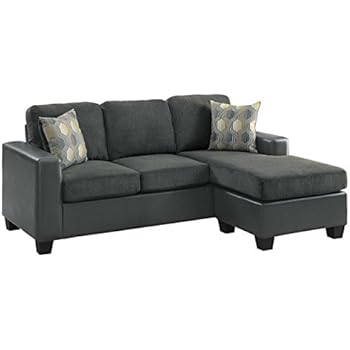 Amazon Com Homelegance Slater Two Tone Reversible Chaise Sofa