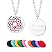 INLIFE [Upgraded] Aromatherapy Essential Oil Diffuser Necklace, Sunflower Locket Pendant, 24