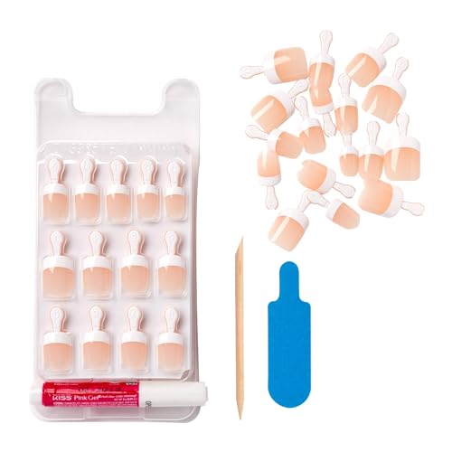 KISS Salon Acrylic, Press-On Nails, Nail glue included, 'Power Play', Pink, Real Short Size, Squoval Shape, Includes 28 Nails, 2g glue, 1 Manicure Stick, 1 Mini File - Image 9