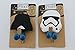 Star Movie Stormtrooper Head 2 pcs Set Toothbrush Holders with Suction Cup for Wall in Bathroom at Home RV Camper Van