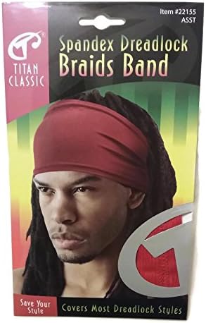 Titan Classic Spandex Dreadlock Braids Band - (Red))
