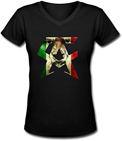 PTTYS Women's Canelo Alvarez V Neck T-Shirt Black US Size M