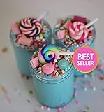 Dorothyworld 2019 Newest Blue Contton Candy Cloud Slime,Super Soft and Non-Sticky with Contton Candy Birthday Cake Charm (150ML 5OZ)