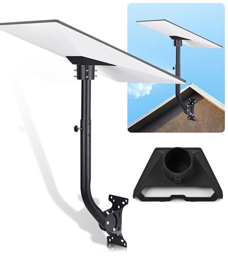 Steinwhale Adjustable Mounting Kit with Aluminum Pipe Adapter Pole Mount for Starlink Standard/Gen 3, Long Wall Roof Mount, Corrosion Resistance, Easy to Install