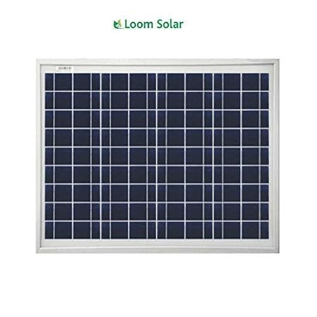 Loom Solar 40 Watt - 12 Volt Solar Panel for Home Lighting & Small Battery Charging