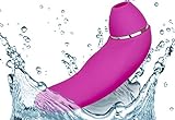 Waterproof Vibrator and Oral Sex Simulator Clitoris Stimulation Rechargeable Clit Sucker 7 Inch Powerful G-Spot Massager Multiple Settings for Couples or Solo Pink Girl's Best Friend