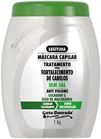 Gota Dourada Mascara Capilar Tratamento Para Fortalecimento De Cabelos Anti Volume 1 KG