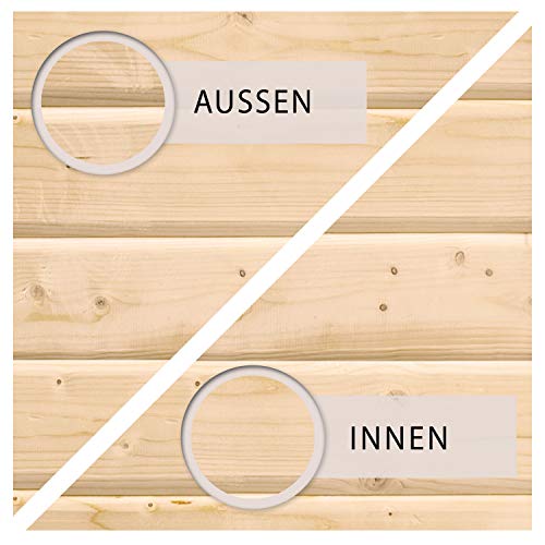 Unbekannt Karibu Gartenhaus Wandlitz 3 Natur 19 mm – Bild 6
