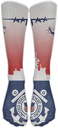 Zaqxsw Funny Coast Guard Mens Socks Dress Tube Boot Socks