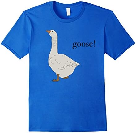Men's Goose Geese T-shirt Men Women Kids Boys Girls Pond Small Royal Blue