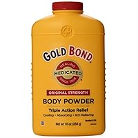 Gold Bond Medicated Powder, 10 Ounce Containers (Pack of 3), Helps Soothe and Relieve Skin Irritations and Itching, Cools, Absorbs Moisture, Deodorizes