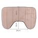 SUMLINK U-Shaped Loving High Density Space Memory Cotton Toilet Bathroom Carpet Floor Mats (15.7 x 23.6 Inch) (Beige)