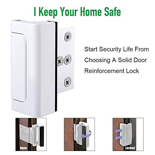 Door Reinforcement Lock,3 Inch Security Door Lock for Kids,Home Child Proof Door Locks Withstand