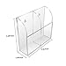 Wall Mount Control Holder for Remote Control, Phone, Kindle,Other Gadget Oziral Tidy Organizer with Double Slot Clear Acrylic High Hardness and Transparency