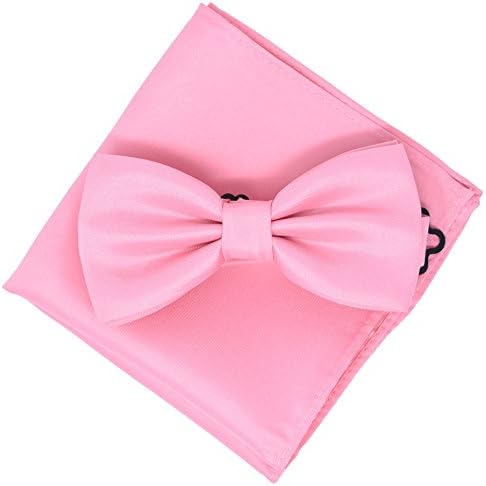 Bow Tie and Pocket Square Set By Kingsquare (Pink)