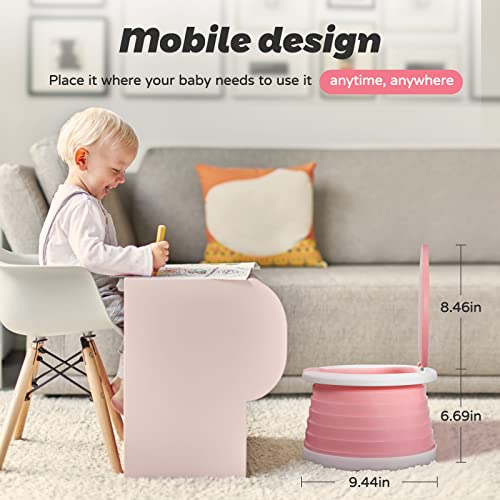 𝗧𝗿𝗮𝘃𝗲𝗹 𝗣𝗼𝘁𝘁𝘆 Portable Potty for Kids Toddlers Foldable Children's