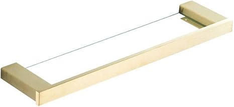 ZHANGYY Estantes de baño Oro Cepillado de un Solo Nivel Vidrio de