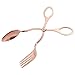 Buffet Tongs - Copper Coated Kitchen Serving Tongs with Strong Grip - Ideal for Serving Salad, Pasta or Appetizer - Rose Gold, 9.2 x 2 x 3.3 Inches