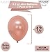 Rose Gold 40th Birthday Balloons – Large, Pack of 12 | Forty Number Balloons Party Decorations Supplies | 40 Number foil Mylar and Latex Balloon | Match for Other Number Balloons for All Ages