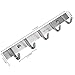 HOMEIDEAS Coat Hook Rack Wall Mounted 13-Inch Brushed Nickel SUS304 Stainless Steel Bath Towel Hook Coat Rail 5 Hooks