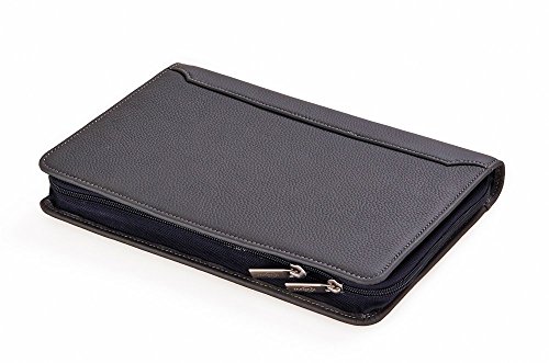 Compact Professional Leather Organizer Padfolio for iPad Mini 4, Junior Legal (A5) Paper - Thumbnail 3