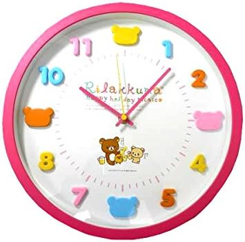 Amazon リラックマ ぷっくり ウォール クロック ピンク San X サンエックス 壁掛け時計 かべかけ とけい 時計 インテリア 雑貨 家具 キャラ クター グッズ 可愛い かわいい おしゃれ 時計玩具 キャラクター時計 おもちゃ