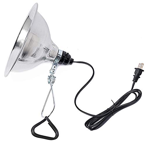 Simple Deluxe Clamp Lamp Light with 8.5 Inch Aluminum Reflector up to 150 Watt  E26/E27 Socket (no Bulb Included) 6 Feet 18/2 SPT-2 Cord