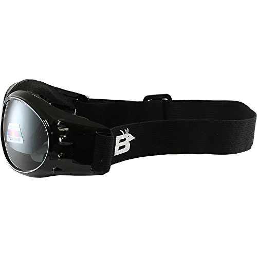 Birdz Eyewear Eagle Motorcycle Goggles (Black Frame/Polarised Smoke Lens) - Thumbnail 4