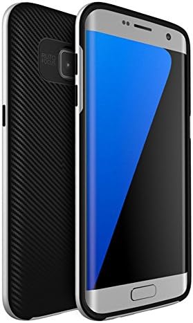 S7 Edge Case, Galaxy S7 Edge Case,MeieaS Bumper Style Premium Case Slim Fit Dual Layer Protective Cover for Samsung Galaxy S7 Edge (Silver)