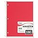 Mead Spiral Notebook, College Ruled, 1 Subject, 100 Sheets, Assorted Colors (06622)