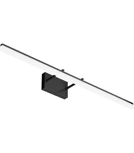 Tipace 31.5 Inch Black Vanity Light – 360° Rotatable LED Bathroom Sconce, 5500K White Light, IP44 Waterproof, Over-Mirror Lighting