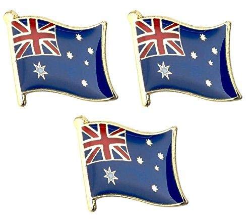 Set of 3 x Flag of Australia pin badges Australian pin badge