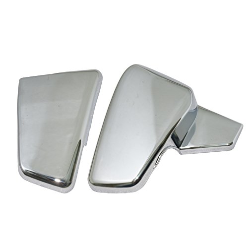 Pair Motorcycle Battery Side Fairing Cover fit for Honda Shadow VLX Deluxe VT600C VLX 600 STEED400 1999-2007 Honda VT 600 C CD 1999-2008 Honda VLX 600 (Chrome)