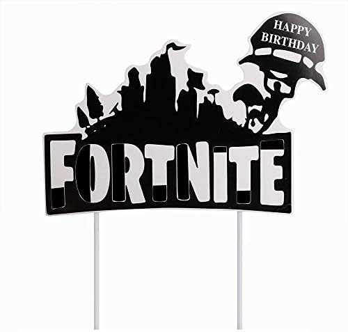 Autude Happy Birthday Cake Topper - Video Game Birthday Party Supplies for Game Fans