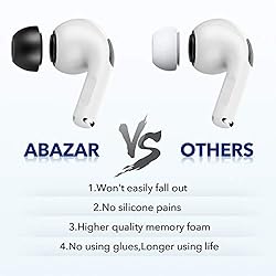 Memory Foam Tips for AirPods Pro 1 & 2 , V3.0, No