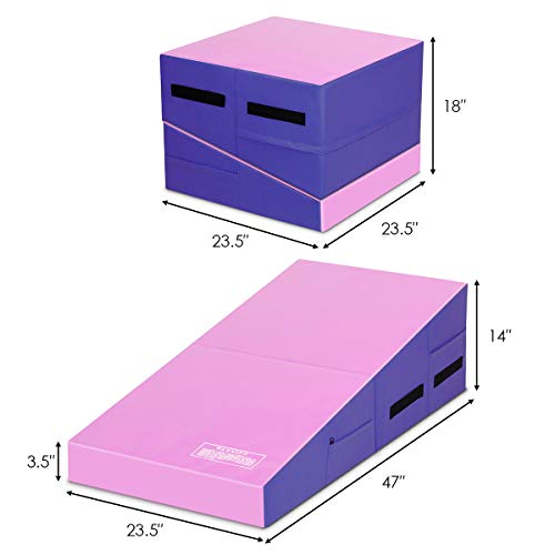 image for Giantex Incline Gymnastics Mat Wedge Folding and Non-Folding Gymnastic